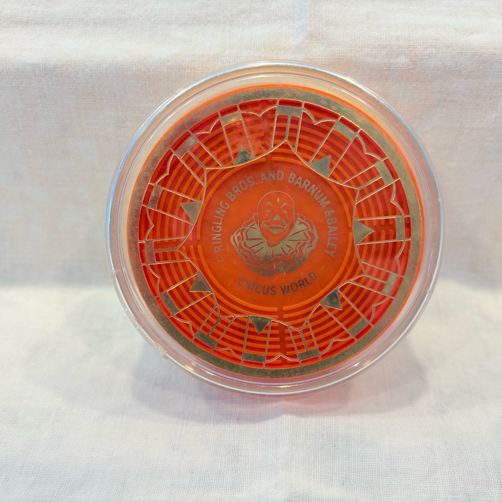 Vtg Ringling Bros & Barnum and Bailey Plastic Coasters Set Of 4 Original Case